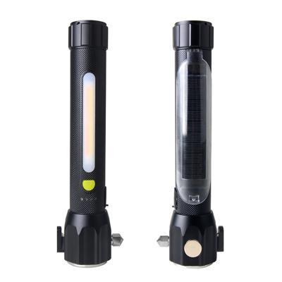 China Camping With Safety Hammer And Super Bright Led Seat Belt Cutter Dynamo Flashlight for sale