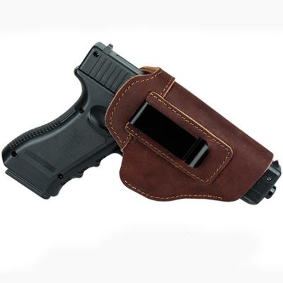 China Large Through Small Pistol Concealed Size Pull Leather Holster Through Size Quick Universal Tactical Cover Outdoor Tactical Holster The Small Invisible for sale