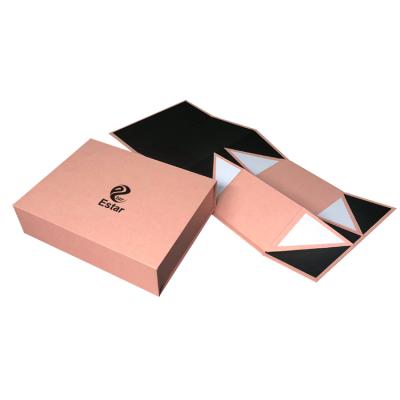 China Wholesale Custom Handmade Kraft Paper Flatbed Foldable Paper Boxes Empty Magnetic Cardboard Gift Box for sale