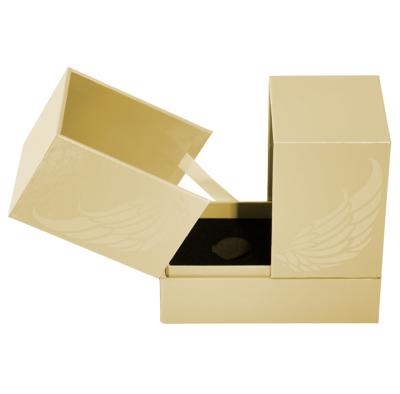 China Handmade Personalized Rigid Double Door Cardboard Kraft Paper Jewelry Packaging Cosmetic Gift Box for sale