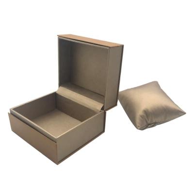 China Wholesale Jewelry Packaging Jewelry Ring Necklace Recyclable Kraft Paper Rigid Cardboard Corrugated Paper Flip Packaging Gift Box for sale