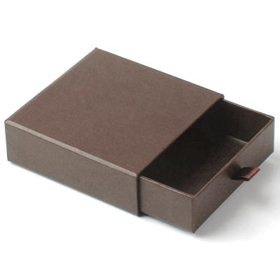 China Recyclable Luxury Custom Cardboard Rectangle Foldable Logo Rigid Retail Sliding Out Gift Packaging Kraft Paper Drawer Box With Handle for sale