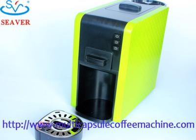 China 230V Italy Pump Yellow Coffee Maker Pods Machine With ABS Material for sale