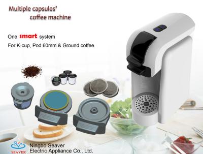 China Multifunctional coffee machine,smart system for K-cup,Pod 60mm&Ground coffee for sale