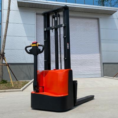 China Hotels Stacker 1t 1.5t 2t Electric Stacker 3m 4m 5m Electric Walking Battery Powered Full Height for sale