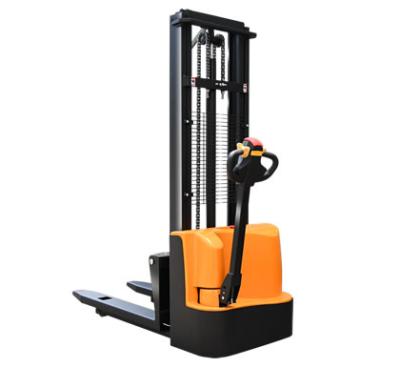 China Hotels 3.5m Stacker Truck Electric Pallet Lift Stacker Full Capacity 1000/2000kg Lifting Electric Forklift In Warehouse for sale