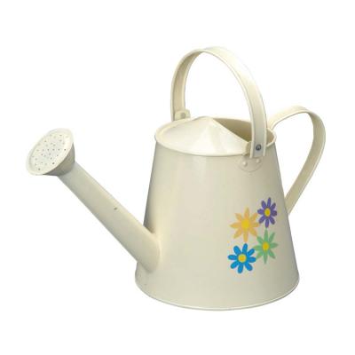 China China Factory Best Viable Price Wholesale Galvanized White Cute Indoor Watering Can For Indoor Outdoor Plants for sale