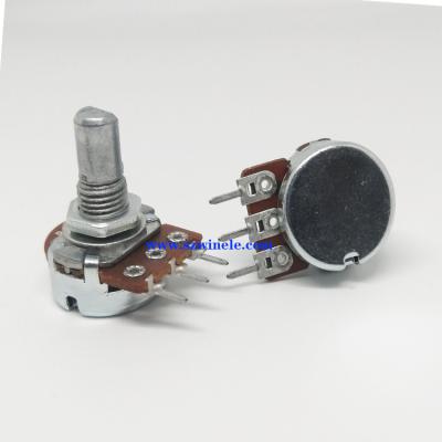 China PC Pin flat 3 axis pin16mm volume control 100k carbon film straight rotary potentiometer for sale