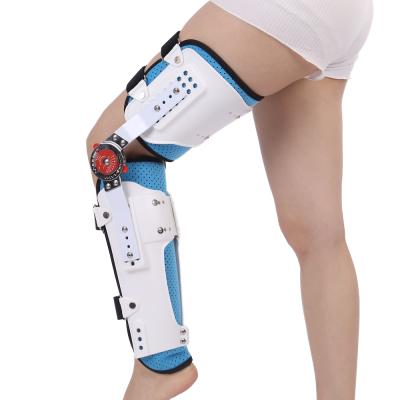 China Comfortable Orthopedic Cheap Adjustable Hinged Adjustable Angle Knee Brace Support Leg Fracture Protector for sale