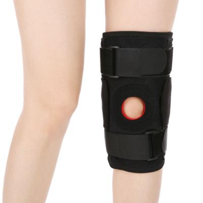 China Comfortable Protect Hinged Knee Brace With Cross Straps Neoprene Knee Brace Compression Support Knee Adjusted Brace for sale