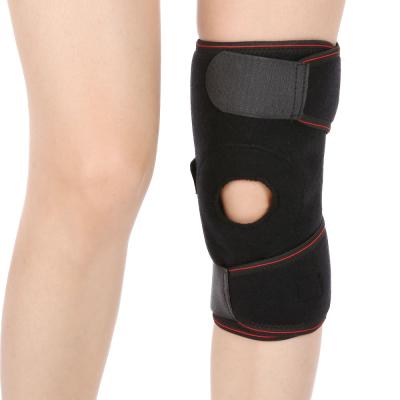 China Hot Selling Knee Brace Hinge Knee Brace Workout Comfortable Adjustable Silicone Open Patella Knee Brace for sale