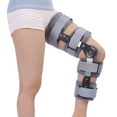 China Steel plate inside outside ligament and various size tear recovery fixation knee brace boot cross support for sale