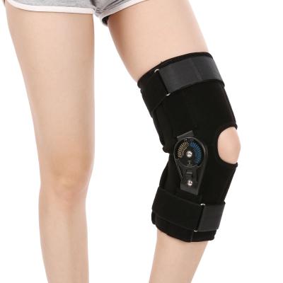 China Comfortable Open Patella Hinged Hinge Orthopedic Knee Brace Adjustable Knee Protector Pain Relief for sale