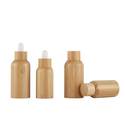 China Low MOQ 5ml 10ml 20ml 30ml 50ml Personal Care Dropper Bottle Essential Oil Glass Bamboo Wooden Bottle With Lid Or Dropper for sale