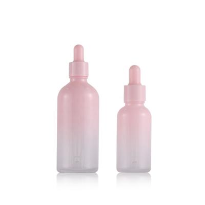 China Personal Care Fashion Dropper Bottle 10ml 20ml 30ml 50ml 100ml Boston Essential Oil Glass Cosmetic Bottle With Plastic Lid for sale