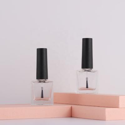 China Wholesale 11ML Square Nail Polish Bottle Personal Care Empty Luxury Glass Nail Polish Bottle With Brush Packing for sale