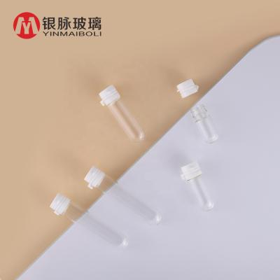 China Bestselling Wholesale 2ml 3ml 5ml 10ml Personal Care Glass Vial With Clear Cap Plastic Empty Test Tube Jar for sale