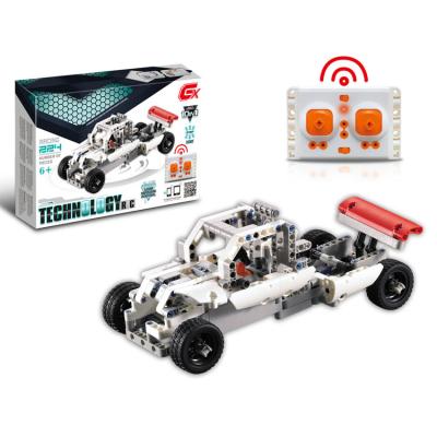 China Building Toy 224PCS 2.4G Channel 10 2 In 1 Building Block Remote Control Car for sale