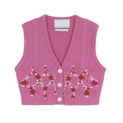 China Newest 2022 Fashion Women Sweater Vest Printing High Quality Casual Sleeveless Fashion Knitted Vest For Women for sale