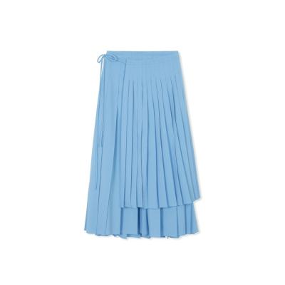 China 2022 Breathable New Asymmetrical Design Summer Spring Pleated A-line Women Fashion Office Skirt for sale