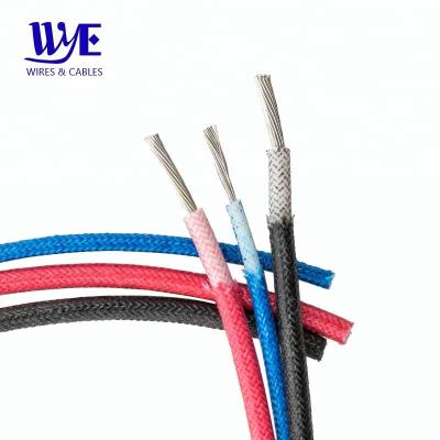 China AWM3122 AWG18 AWG16 Heating Home Appliance Wire Silicone Rubber Fiberglass Braid Connecting Wires for sale