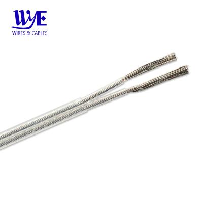 China Electrical Appliances 2 Core 18awg Clear FEP Insulated Flat Cable Wire For Led for sale