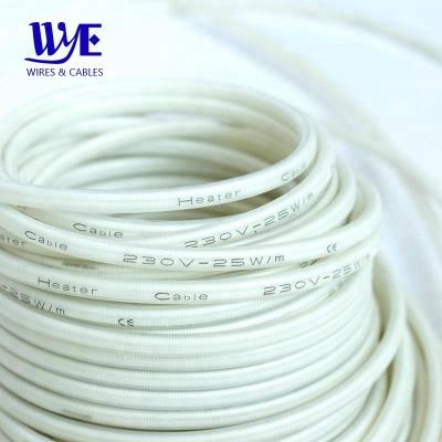 China White Color Silicone Rubber Heater High Temperature Parallel Heating Cable for sale