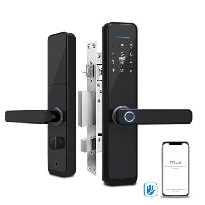 China Wifi Home Lock Smart Home Lock Lever Door High Security Office Apartments Hotel Apartments Door Lock Sus304 Mortise Digital Fingerprint for sale