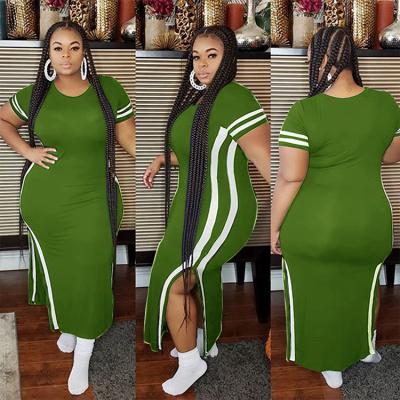 China Washable Plus Size Women's Clothing Casual Simple Split Dress Sports Style Simple Ladies Long Skirt for sale