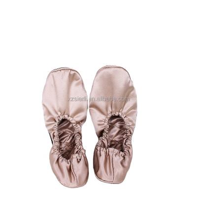 China Custom Wholesale Luxury 100% Silk Shoes Soft Silk Home Slippers Fashion Trend Yoga for sale