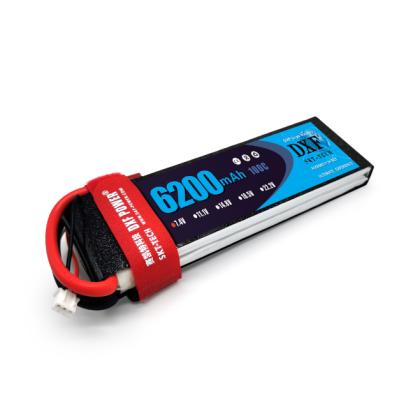 China Toys 2S 6200mAh 7.4V 100C GRAPHENE RC Lipo Battery for 1/8 1/10 Electric RC Car for sale