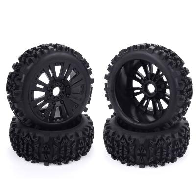 China RC Hobby 17mm Hub Wheels and Tires Tires for 1/8 RC Off-Road Remote Control Car Buggy Truck 4pcs for sale