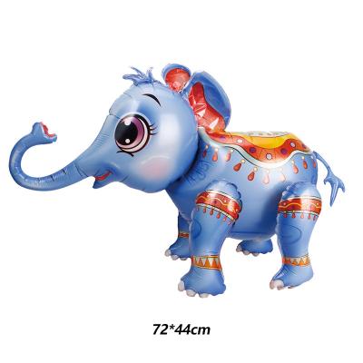 China Party Decoration New Arrival 4D Elephant Foil Balloons Wedding Birthday Festival Party Supplies Blue Orange Decoration for sale