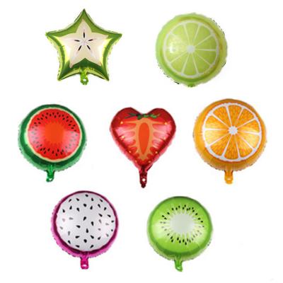 China 18 Inch Fruit Aluminum Foil Round Foil Mylar Balloons Wholesale For Party Supplies for sale