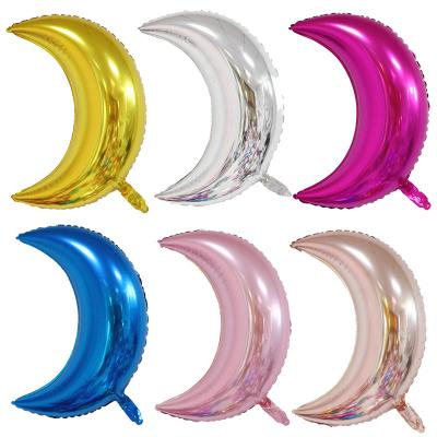 China Foil 28 inch moon foil helium balloons for birthday festival party supplies wedding room decoration for sale