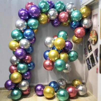 China 10 inch metal balloons latex wholesale color metallic latex balloon party decorations for sale