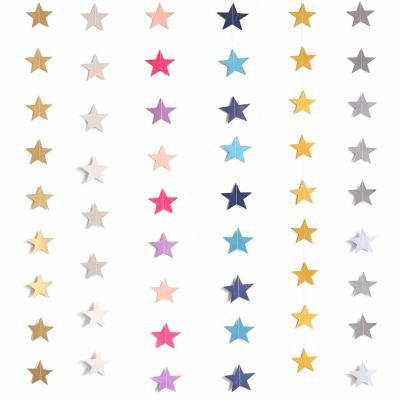 China 4m Five-pointed Star Ornament Paper Supplies For Christmas Window Flag Festival Pendants for sale