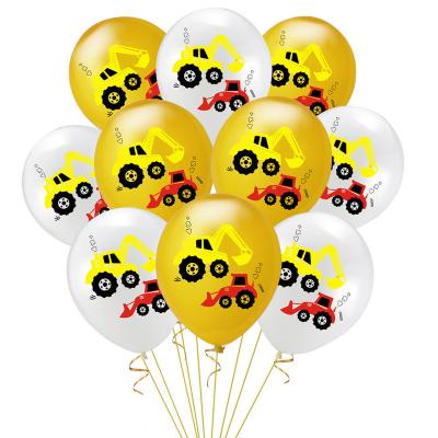 China Latex Excavator Latex Balloon Supplies Wholesale Shop Truck Party Decorations for sale