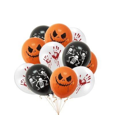 China Wholesale Happy Halloween Latex Balloon Supplies Hallowmas Party Decorations for sale