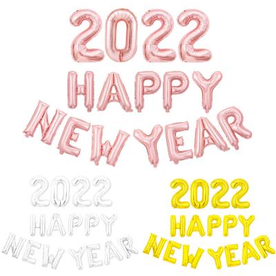 China Foil 2022 HAPPY NEW YEAR Foil Balloons for Family Party Decorations for sale