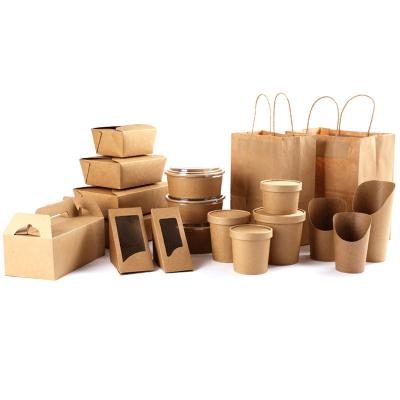 China Biodegradable Customizd Printed Biodegradable Eco Friendly Paper Take Away Food Packaging Boxes for sale