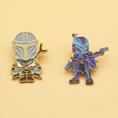 China Custom Made Europe Mandalorian Anime Enamel Pin Cartoon Cute Lapel Pin Brooches for sale