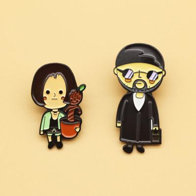 China Europe The Movie Leon Little Girl Cartoon Enamel Pin Custom Cute Metal Lapel Pin Brooches for sale