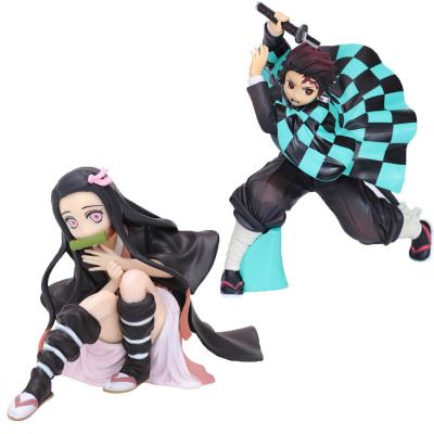 China Cartoon Toy Demon Slayer: Kimets no Yaiba Kamado Nezuko and Kamado Tanjirou Japan Anime Action Number High Quality Cartoon Toy Pvc Doll for sale