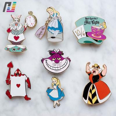 China Europe Cartoon Character Designed Wholesale Custom Enamel Lapel Pins Badge for sale