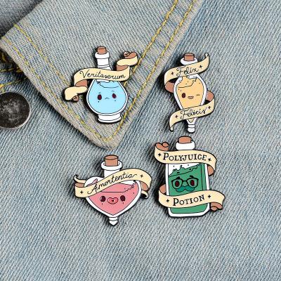 China Europe Love Potions Magic Test Tube Enamel Pins Custom Lapel Pins Pin Shirt Bag Colorful Lapel Pins Badge for sale