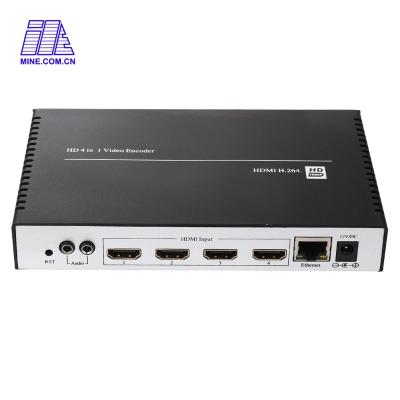 China SRT RTMP RTSP UDP Streaming Hotel IPTV Solution 4 HDMI Port H.264 4K30 1080p60 HDMI Encoder for sale