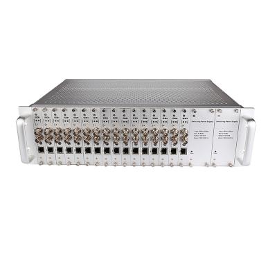 China 3U 16CH RTMP RTSP Rack Mounted UDP ONVIF H.265 HD/SD/3G SDI to IP Video Encoder E1005S-SDI-16-3U for sale