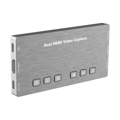 China 1080p Dual HDMI to USB-C Streaming Video Capture Card Plus HDMI Output U2-Dual HDMI UV-C Video Capture for sale