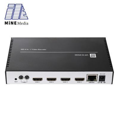 China Hotel IPTV Solution 4 Channels H.265 HDMI To IP Audio IPTV Video Streaming Encoder for sale